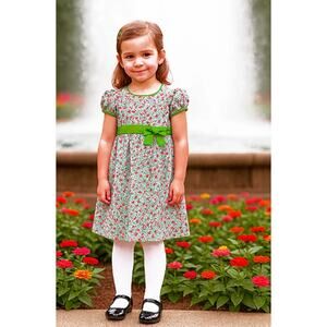 Marco & Lizzy NWT Janelle Floral Cotton Classic Girl's Dress size 3T $76